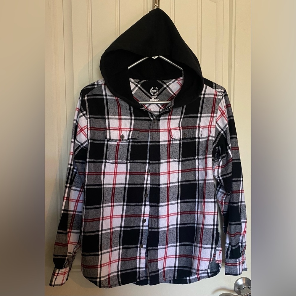 Boys Hooded button down jacket